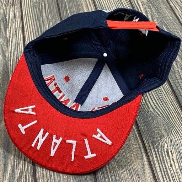 Atlanta Snapback Baseball Unisex Adult Hat Cap Blue Red Sports Fan Apparel - Picture 6 of 7